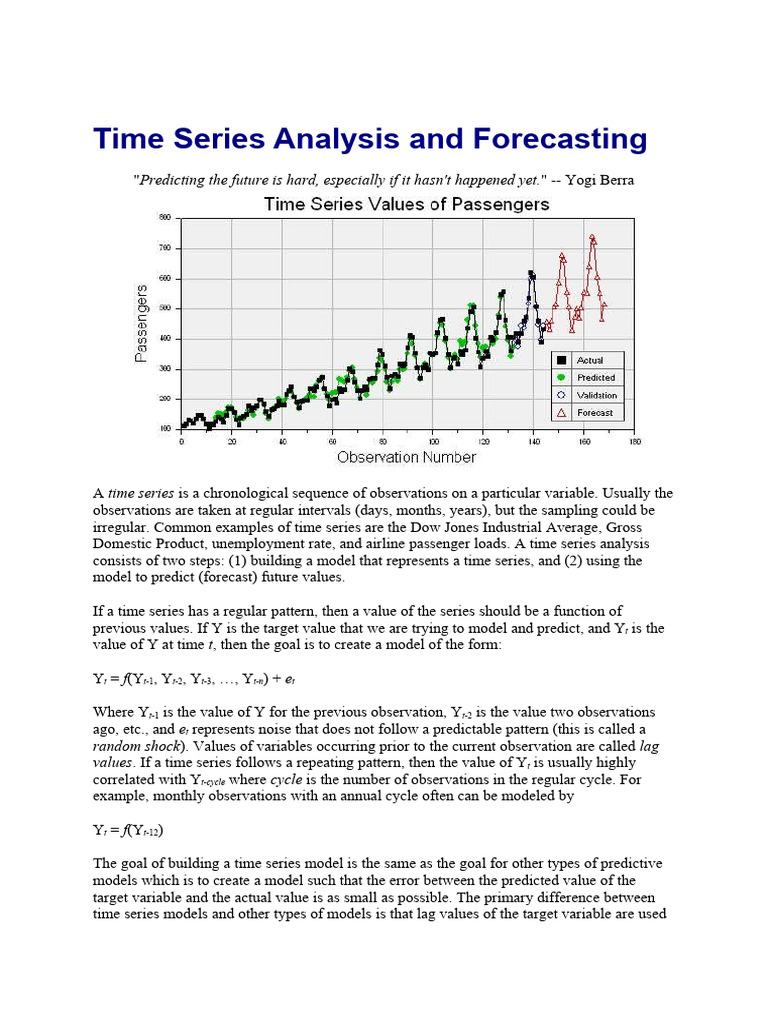Time Series Analysis & Forecasting Guide | PDF | Errors And Residuals ...