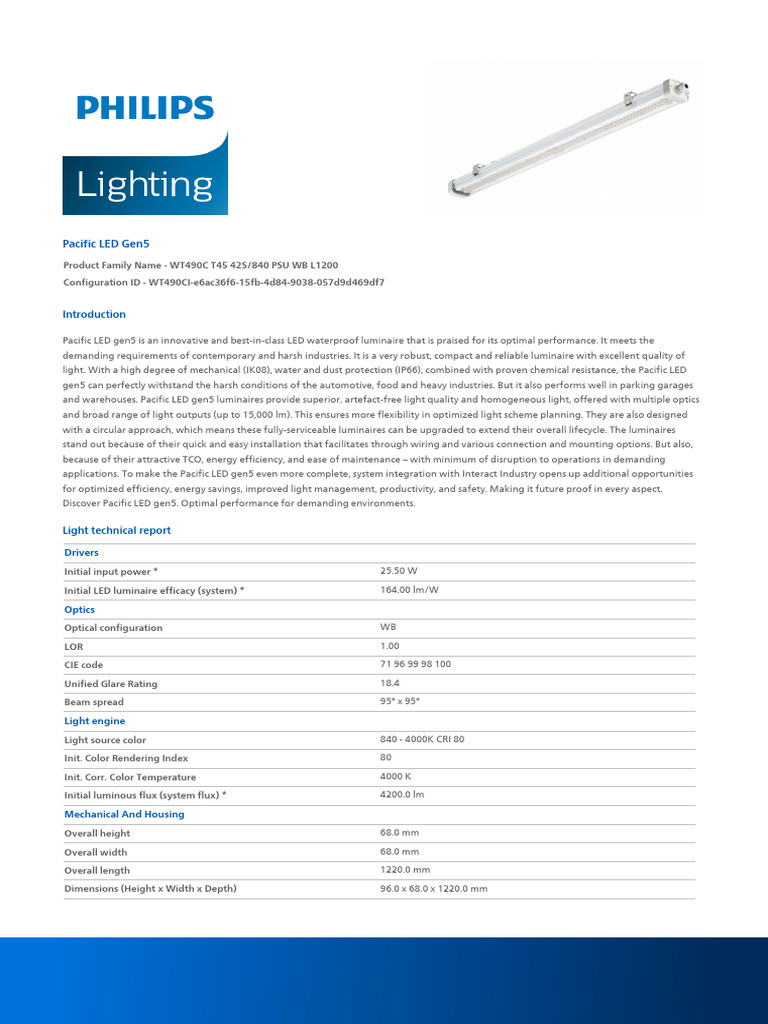 Pacific LED Gen5: Robust Lighting Solution | PDF