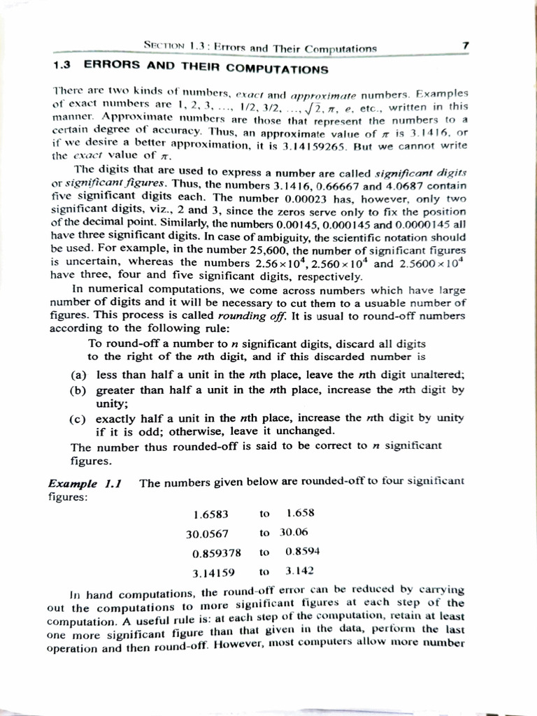 Understanding Errors in Numerical Computations | PDF | Significant ...