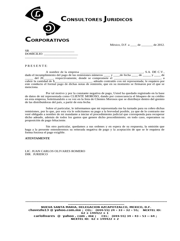 Machote Cart - Extraj | PDF