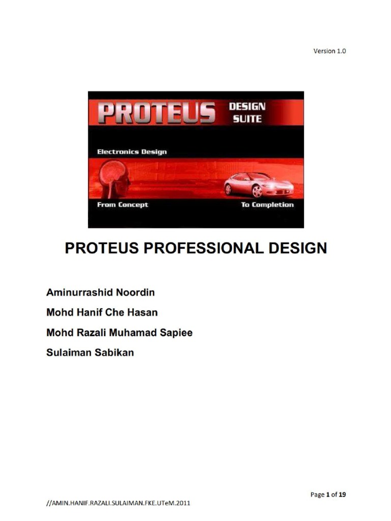 PCB Design Using Proteus Professional 7 | PDF
