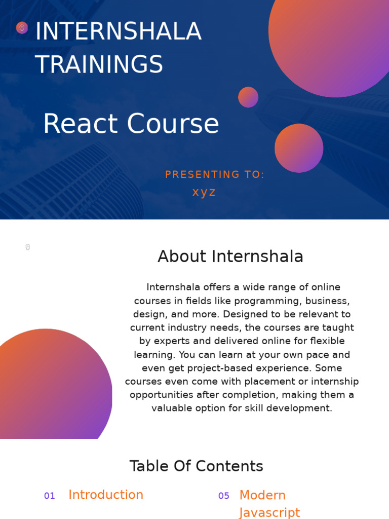 Short Presentation On React Course (Beginner) | PDF | World Wide Web ...