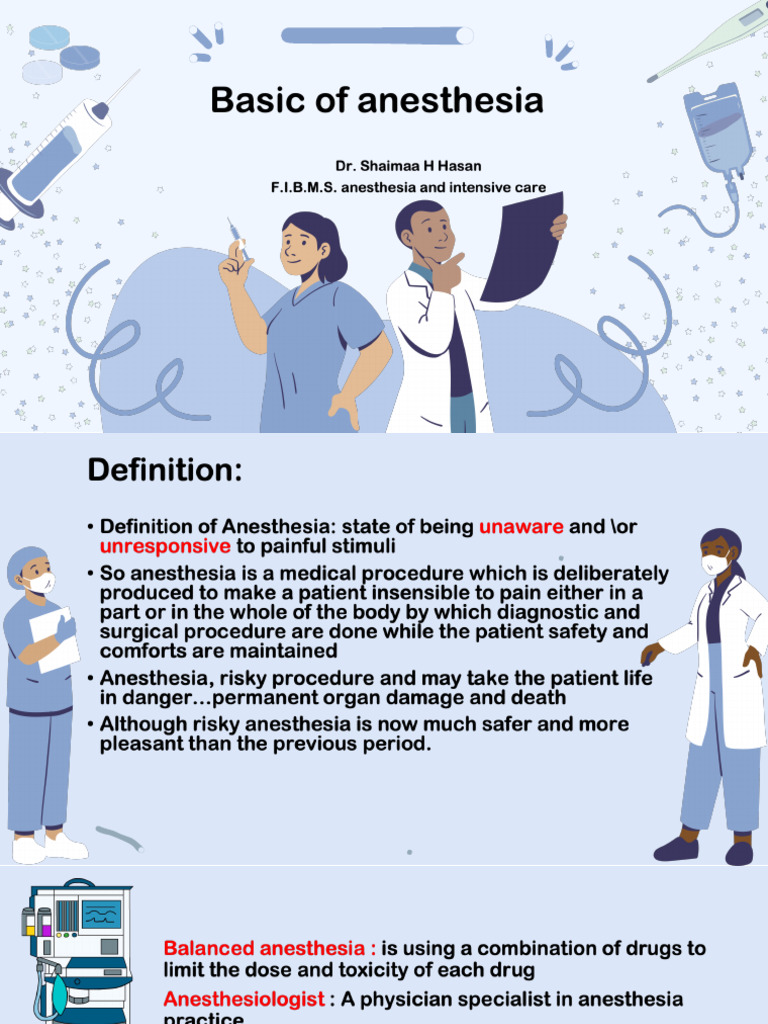 Basic of Anesthesia | PDF