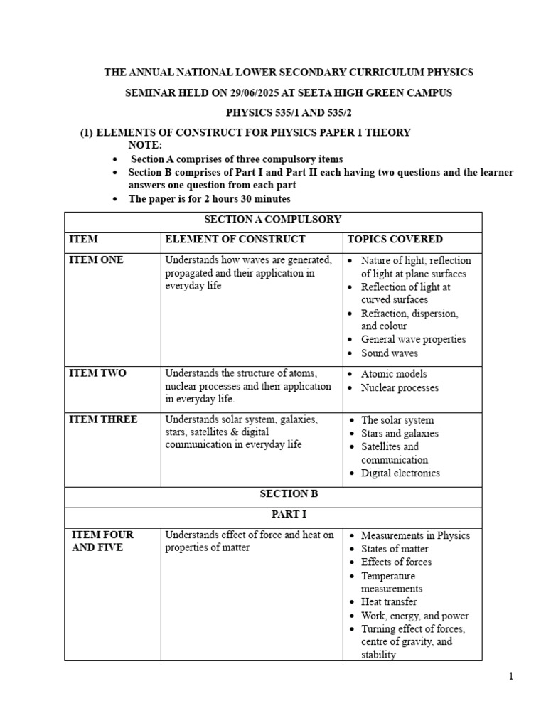 Physics Seminar Overview 2025 | PDF | Waves | Light