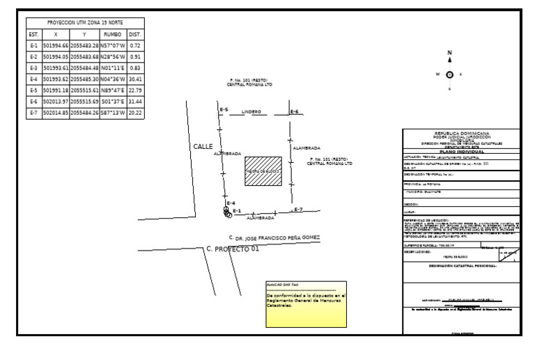 Plano Catastral de Guaymate, RD | PDF | Datos geográficos e información ...