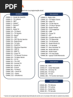 Grade de Canais da Vivo TV Online | PDF | Rede de televisão | Televisão