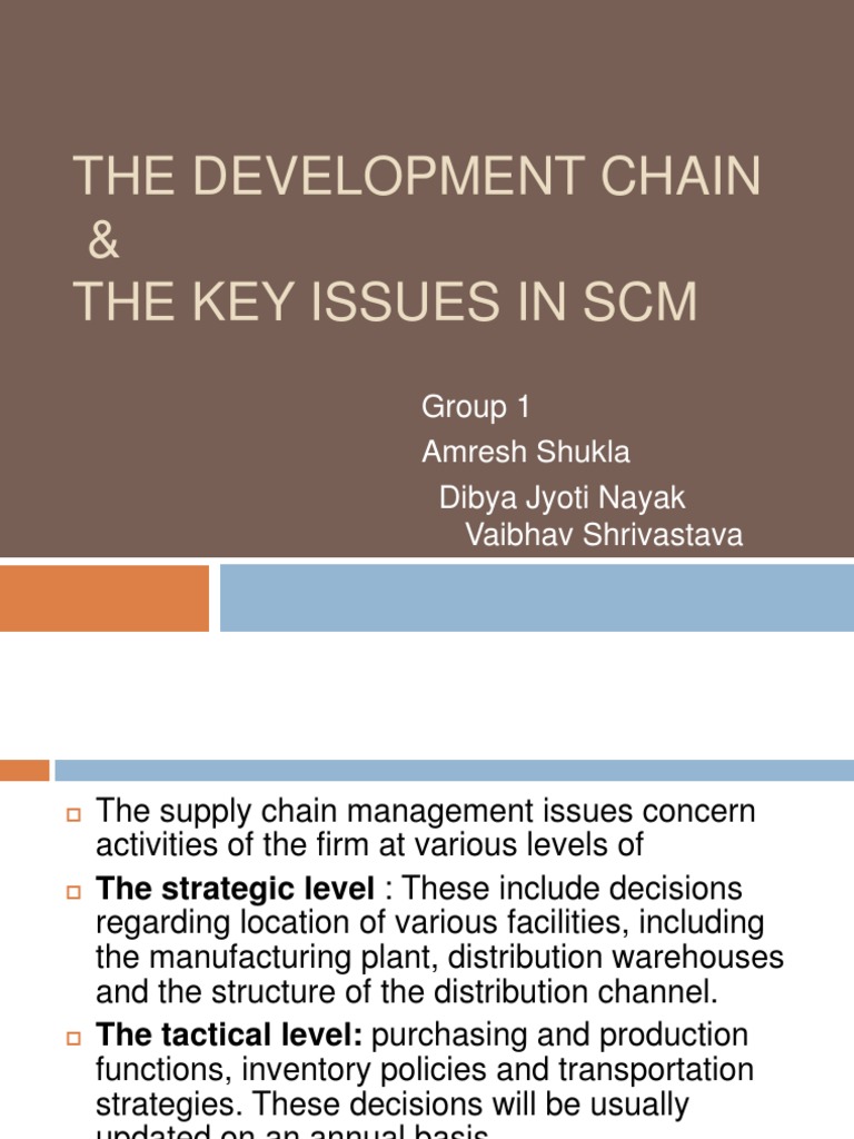 Key Issues in Supply Chain Management | PDF | Supply Chain Management ...