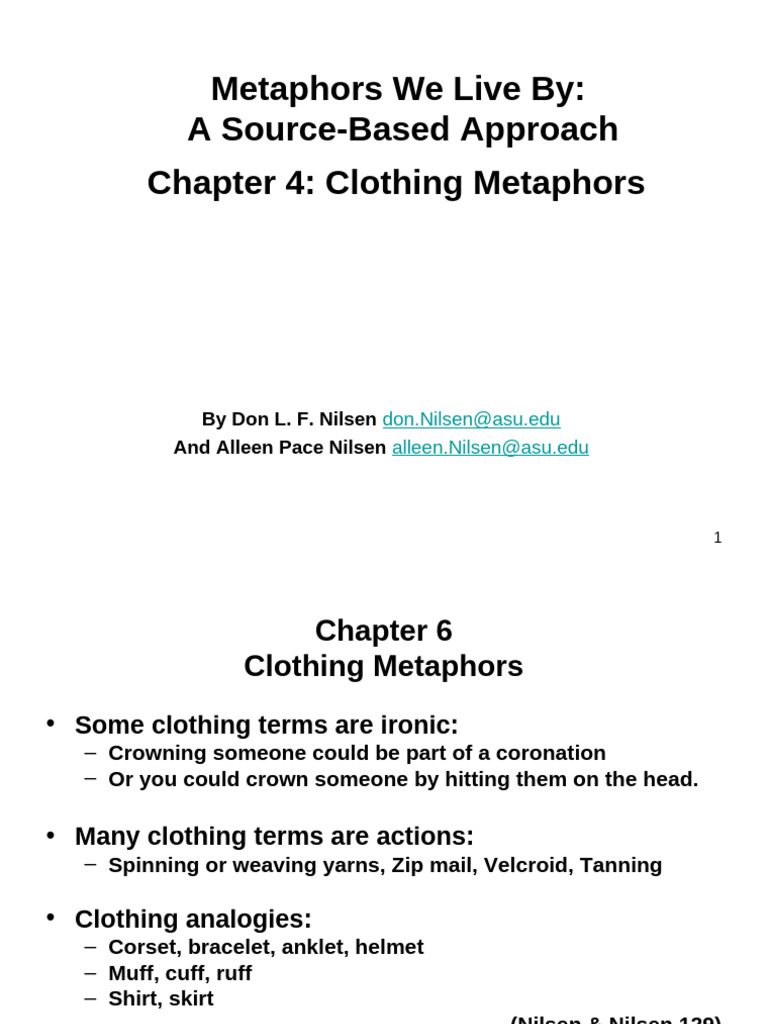 Metaphors Clothing | PDF | Clothing