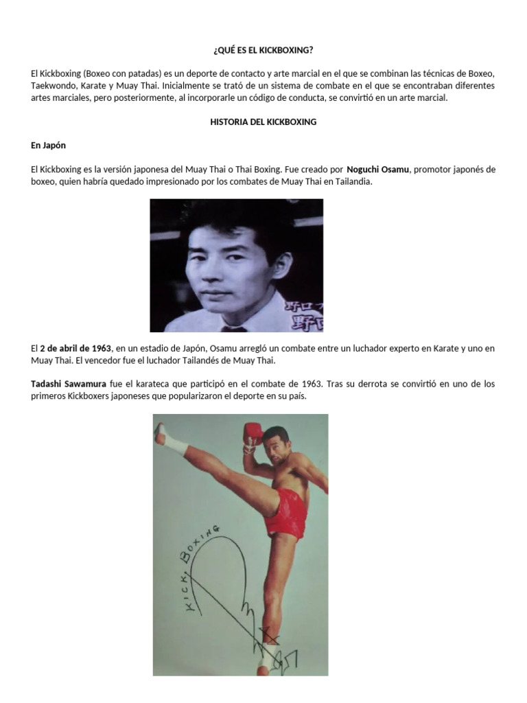 Resumen Guía Kickboxing 2025 | PDF | Deportes de combate | Deportes ...