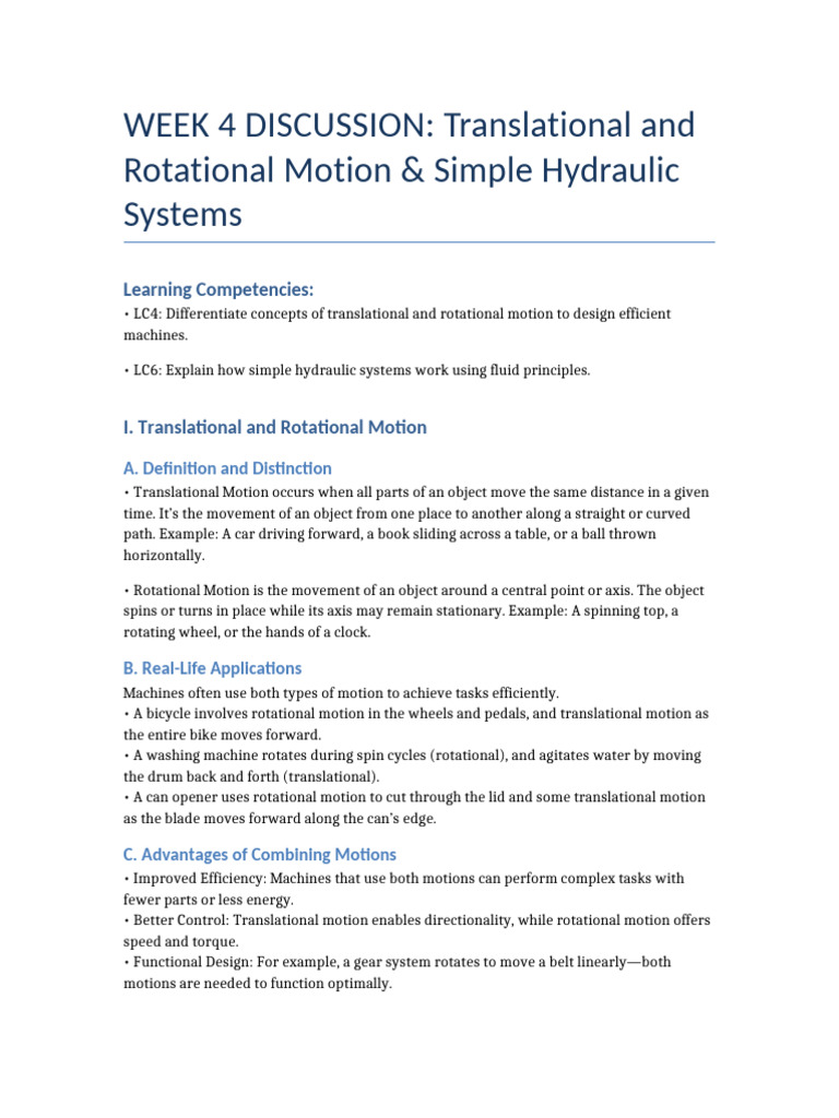 Designing Efficient Machines with Motion | PDF | Rotation | Machines