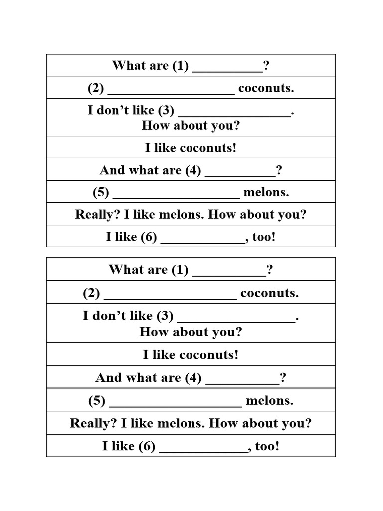 Coconuts and Melons: A Fun Dialogue | PDF