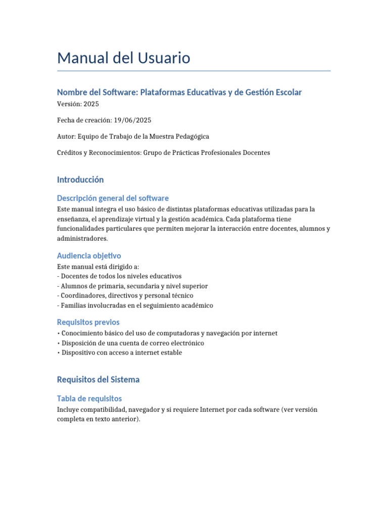 Manual de Uso de Plataformas Educativas | PDF | Moodle | Internet