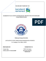 Market Evaluation of Financial Products of Standard Chartered Bank1