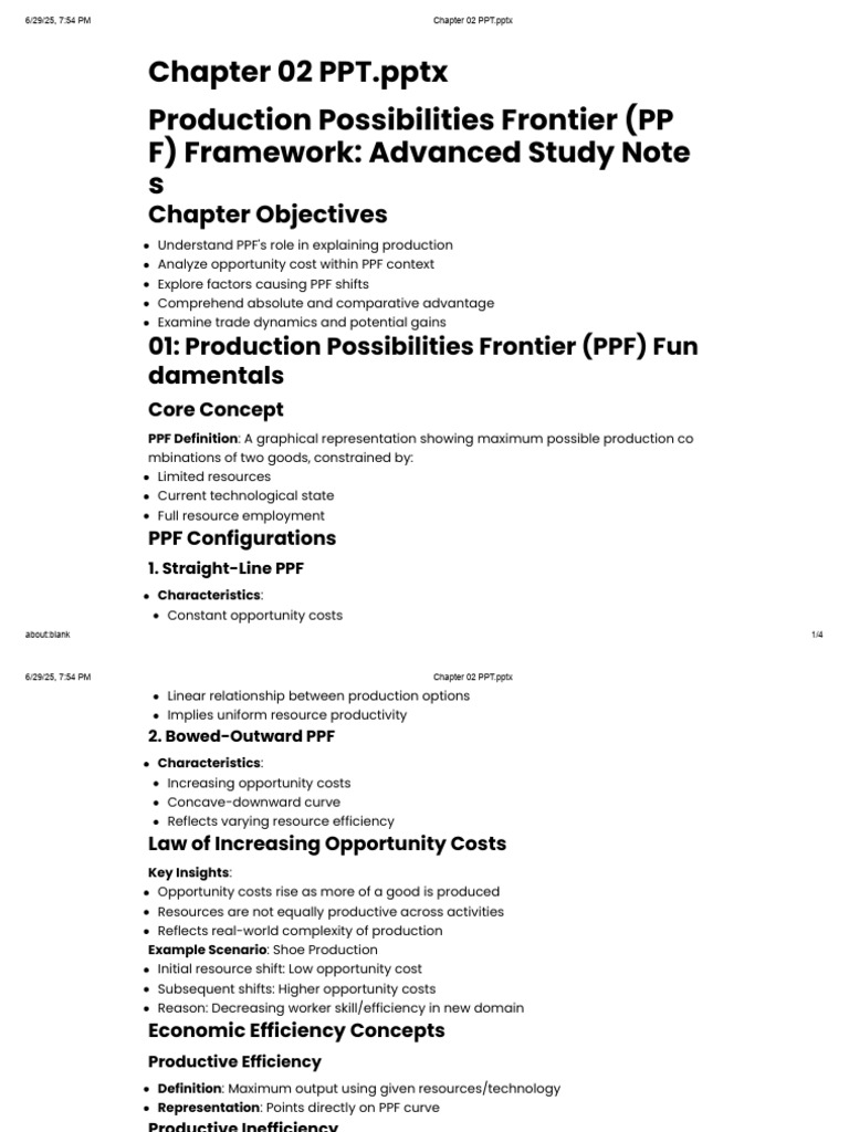 Understanding Production Possibilities Frontier | PDF | Opportunity ...