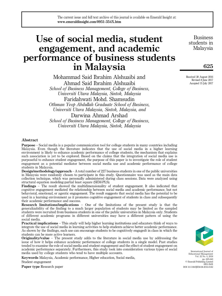 Social Media's Impact on Malaysian Students | PDF | Social Media ...