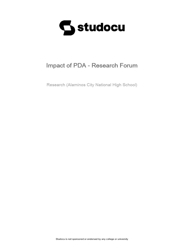 Impact of PDA on Student Relationships | PDF | Intimate Relationships ...