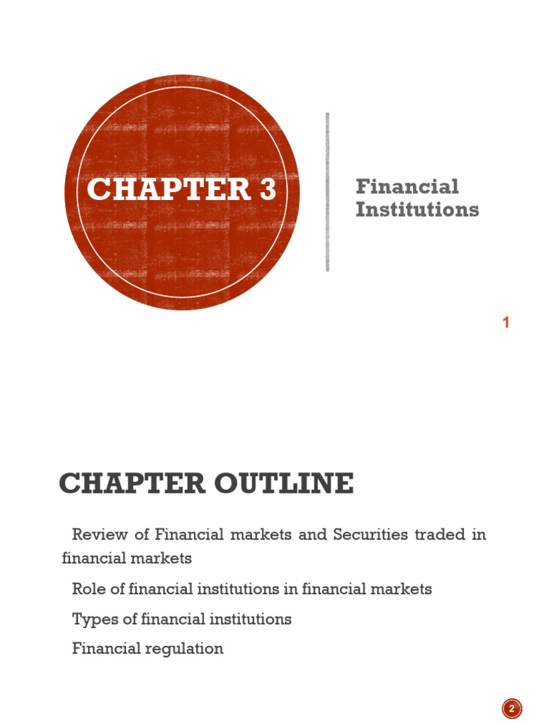 Overview of Financial Markets and Institutions | PDF | Securities ...