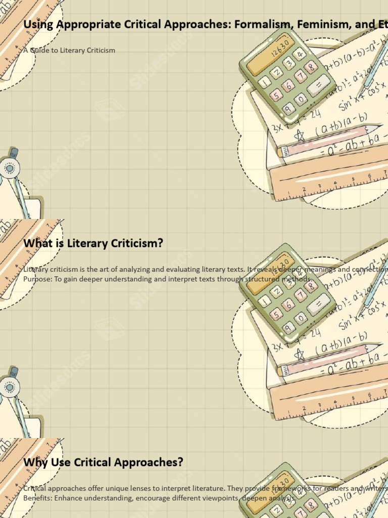 Exploring Literary Critical Approaches | PDF