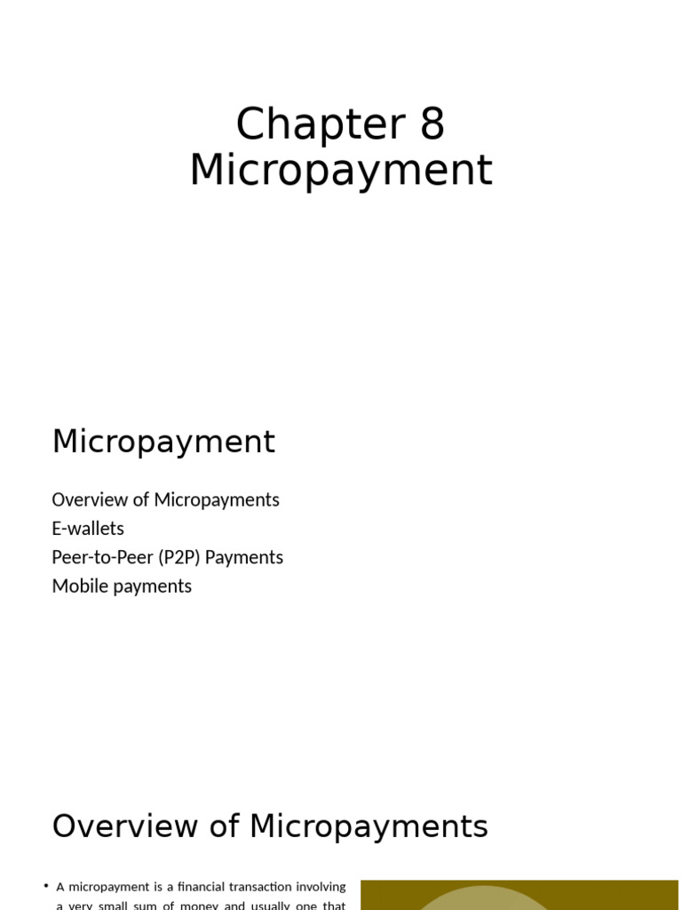 Overview of Micropayment Systems | PDF | Payments | Service Industries