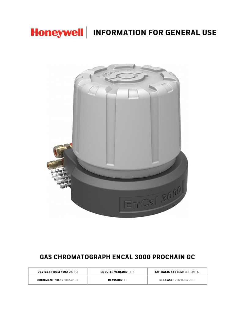 EnCal 3000 proChain GC Overview | PDF | Safety | Gas Chromatography