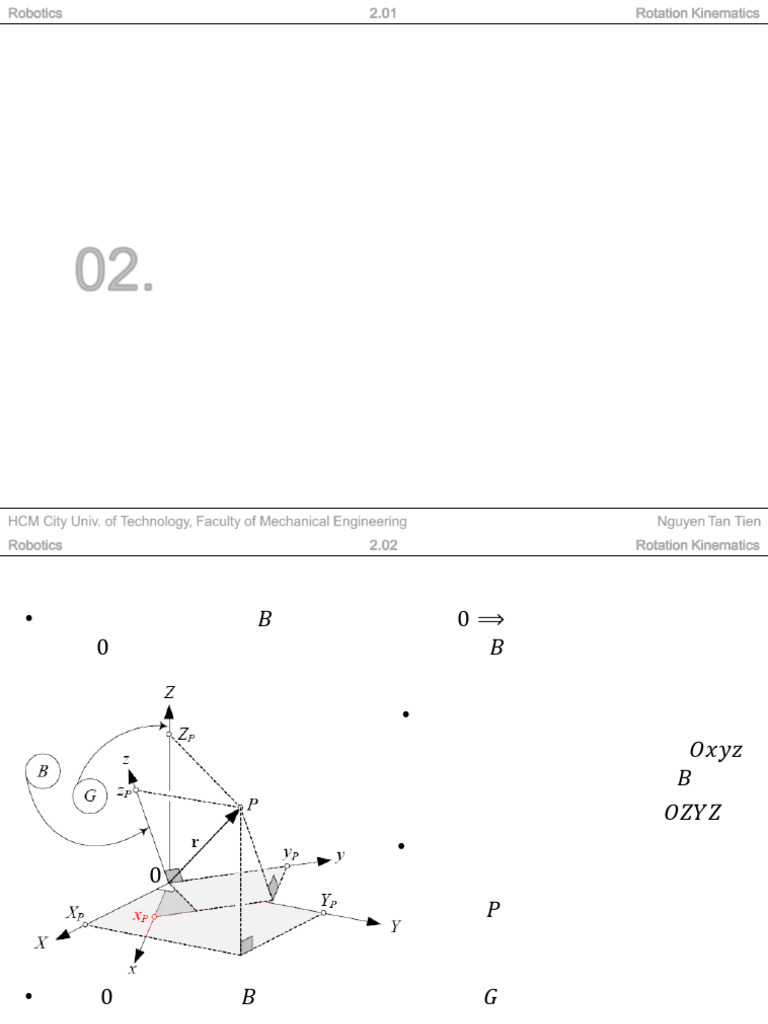Rotation Kinematics in Robotics | PDF | Kinematics | Rotation