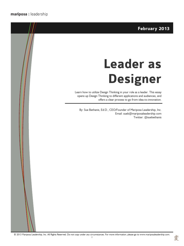 Design Thinking for Leaders Guide | PDF | Design Thinking | Brainstorming
