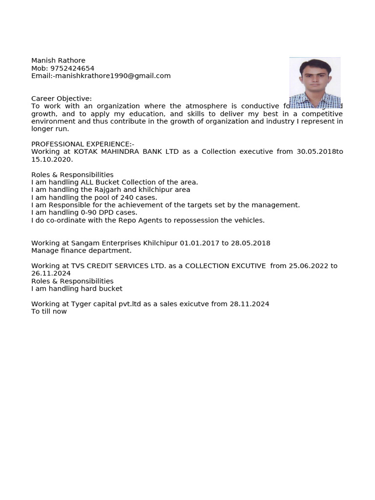 MANISH Rathore RESUME Updateed 2 | PDF