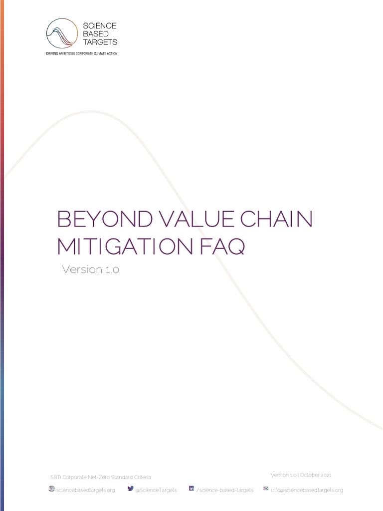 Beyond Value Chain Mitigation FAQ | PDF | Climate Change Mitigation ...
