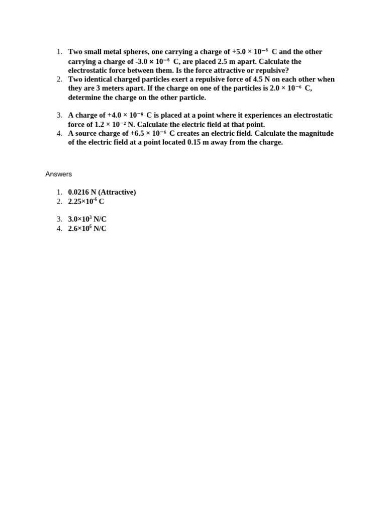 Physics Word Problems | PDF