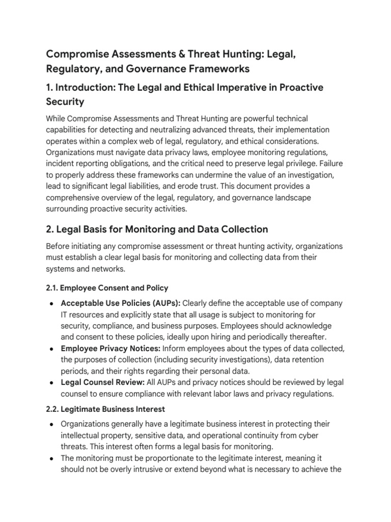 Compromise Assessment Framework in Malaysia | PDF | Computer Security ...