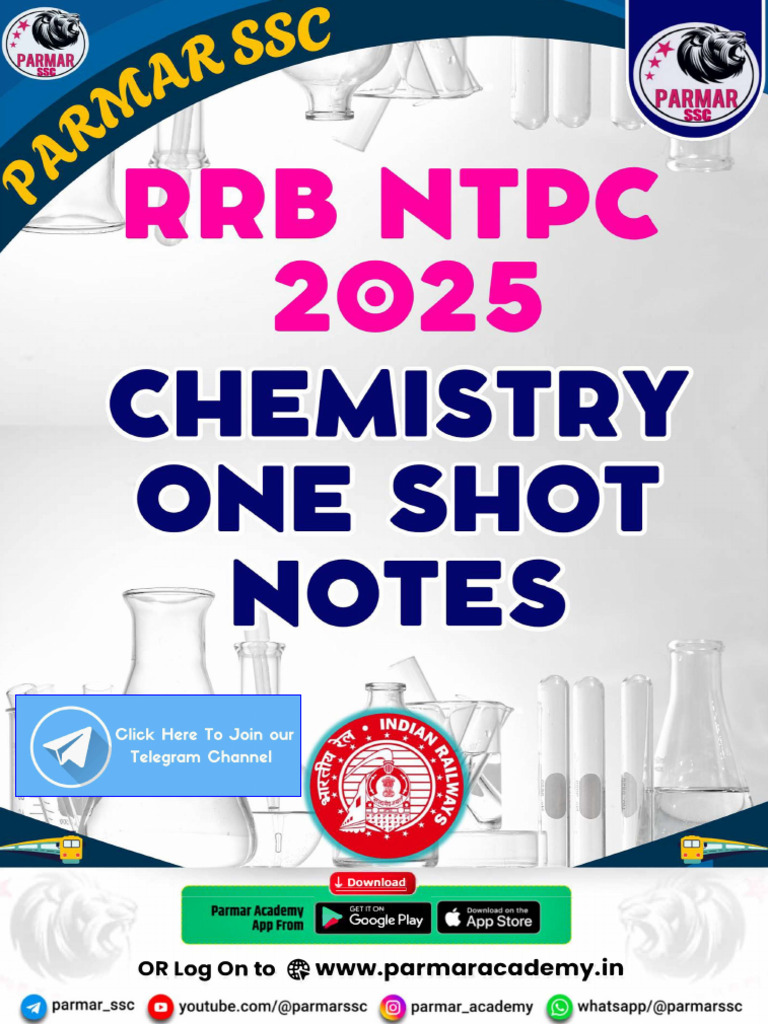 RRB NTPC One Shot Chemistry Notes Bilingual by @pinky - Ke | PDF ...