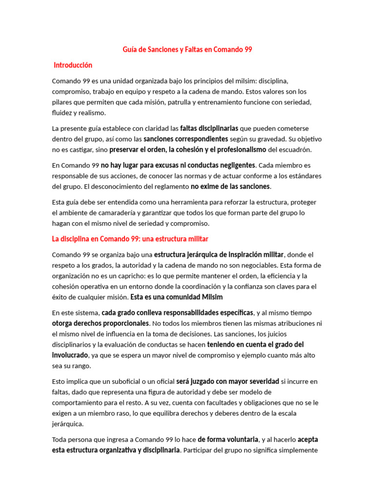 Faltas y Sanciones C99 | PDF | Disciplinas | Comportamiento