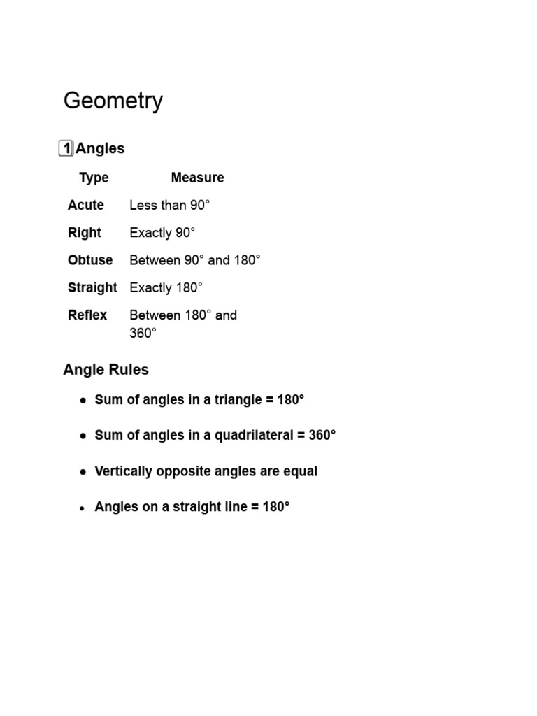 ? Geometry Cheat Sheet | PDF | Area | Triangle