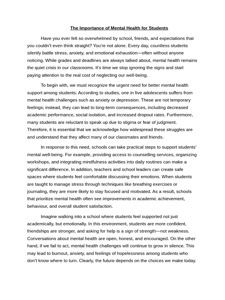 Supporting Student Mental Health | PDF | Mental Health | Anxiety