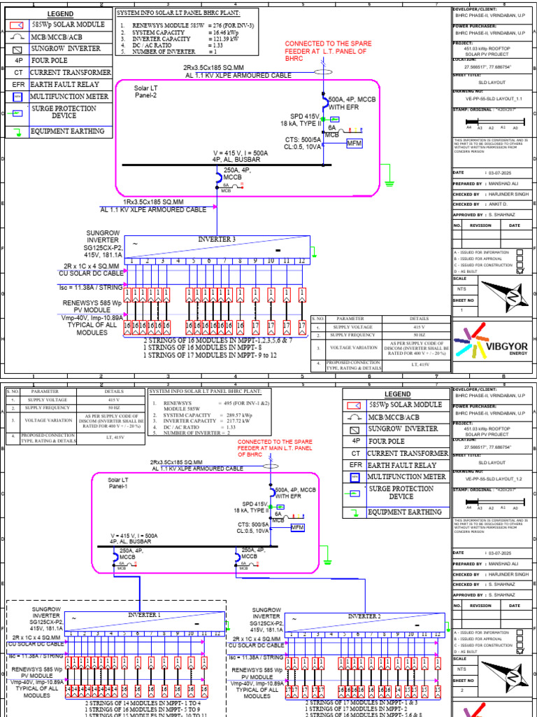 SLD Layout for BHRC Solar Project | PDF | Solar Panel | Photovoltaics