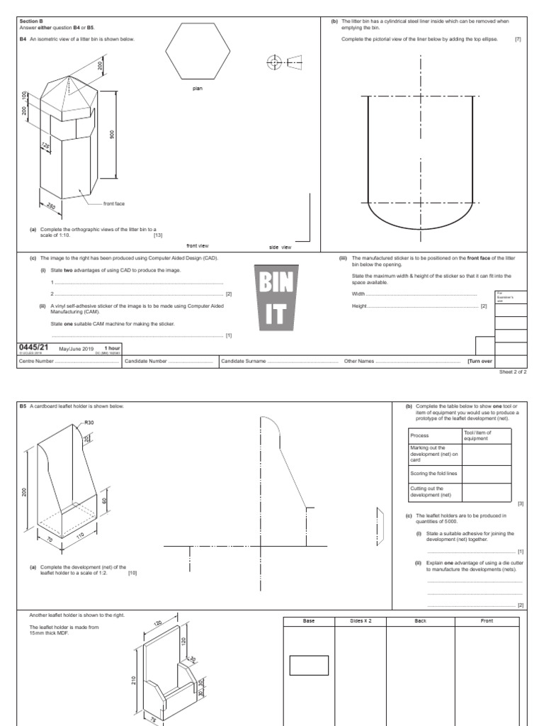 Section B Either B4 B5 B4 (B) : Front Face | PDF