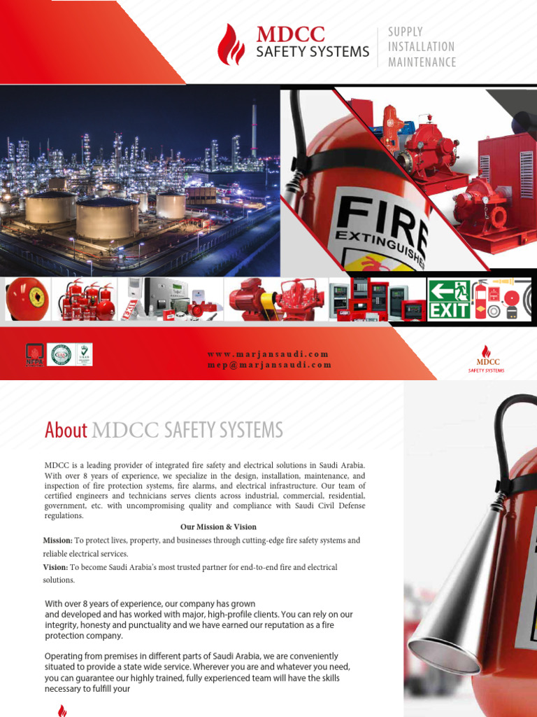 MDCC Fire Safety Solutions Overview | PDF | Fire Sprinkler System | Pump