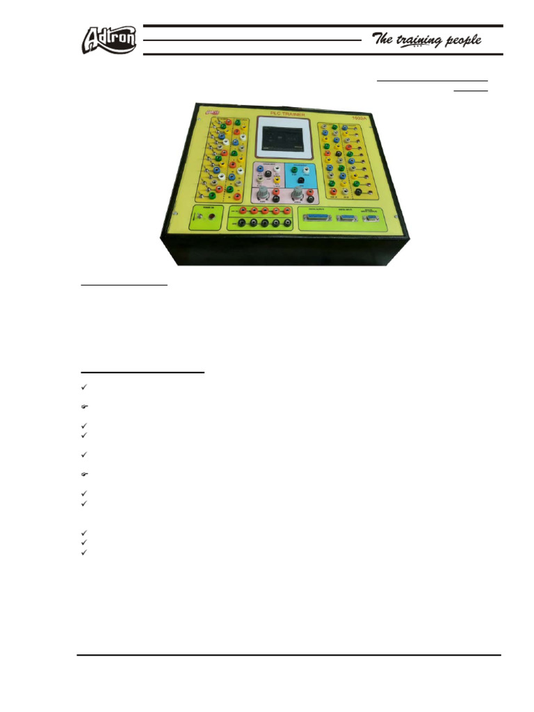 PLC Trainer for Industrial Automation | PDF | Programmable Logic ...