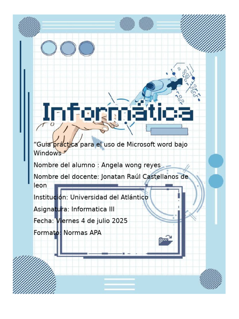 Proyecto Informática III | PDF | Microsoft Word | Software