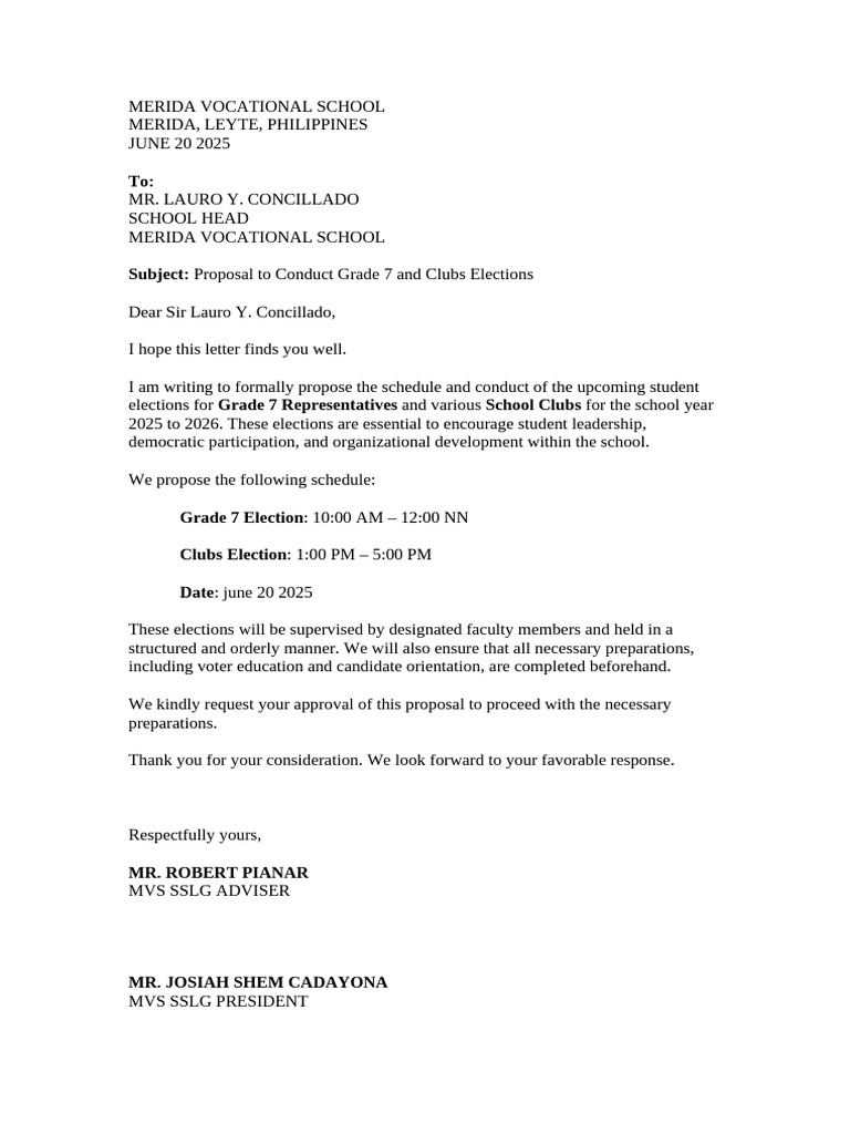 Election Proposal | PDF