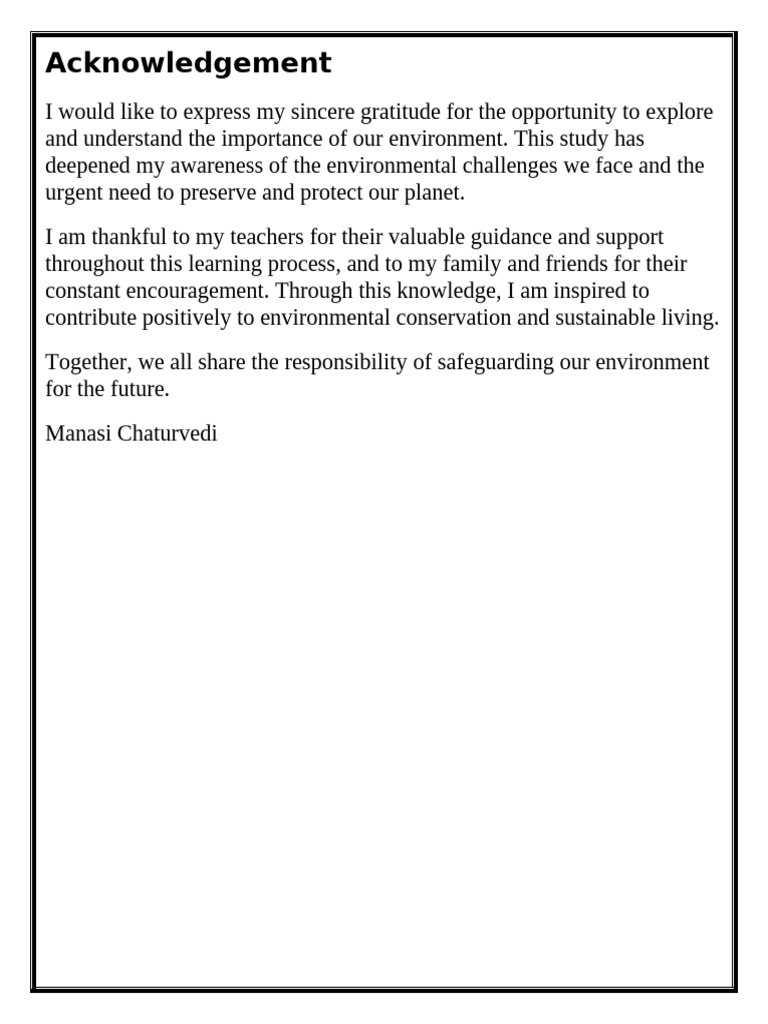 Acknowledgement | PDF