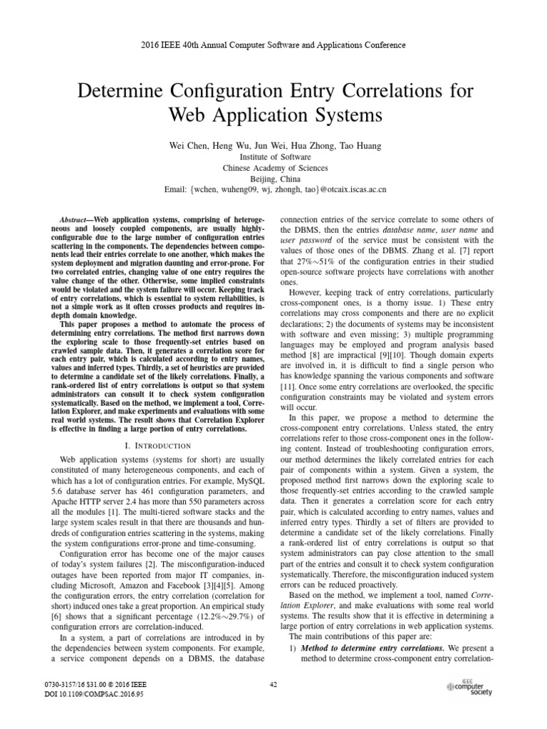 Chen 等 - 2016 - Determine Configuration Entry Correlations for Web ...