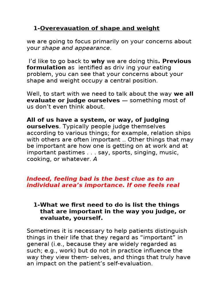 Overcoming Shape and Weight Obsession | PDF | Social Psychology ...