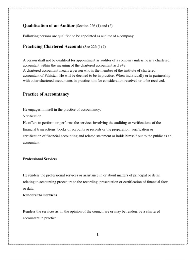 Qualification of An Auditor 2 PDF Accountant Audit