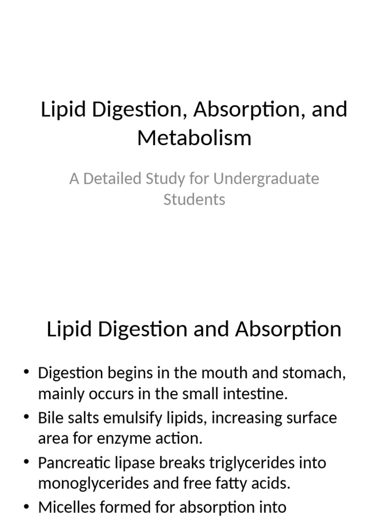 Lipid Metabolism Complete Presentation | PDF | Cholesterol | Lipid