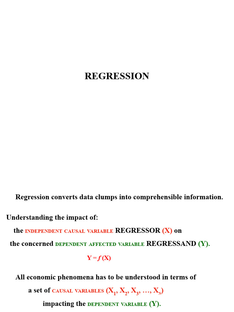 Understanding Regressor and Regressand | PDF | Regression Analysis ...
