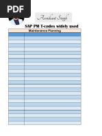 GCSS-Army Maintenance T-Code Favorites Reference | PDF | Computing