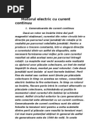 Motorul Electric Cu Curent Continuu
