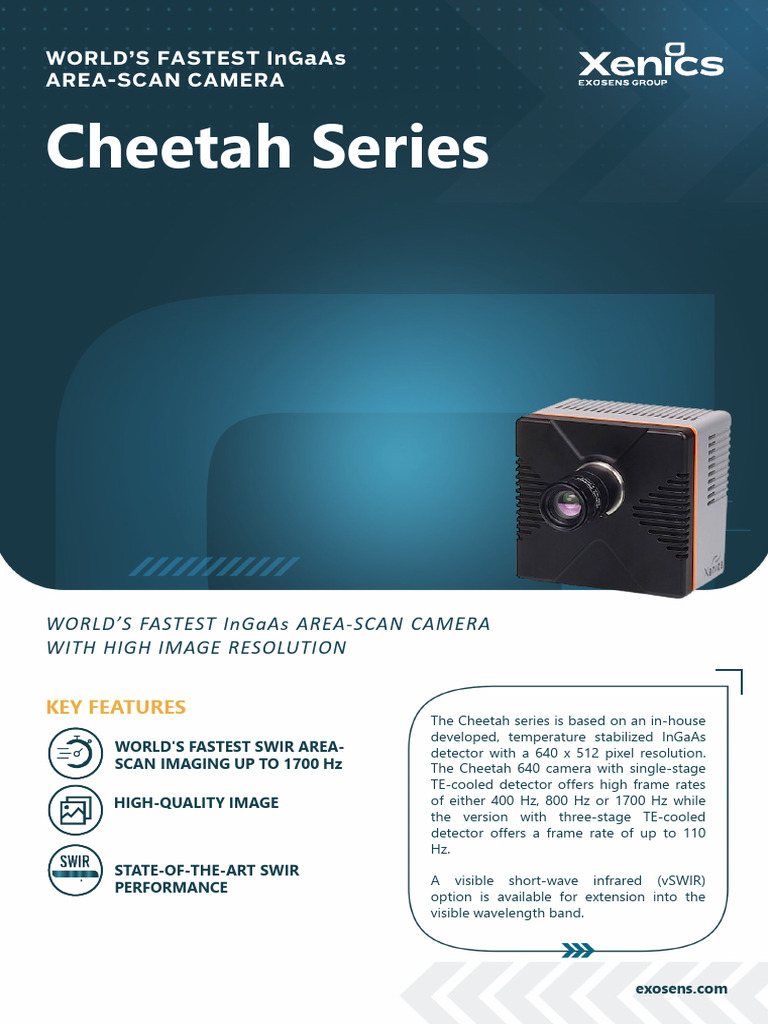 Cheetah Series: Fast InGaAs Cameras | PDF | Infrared | Image Resolution