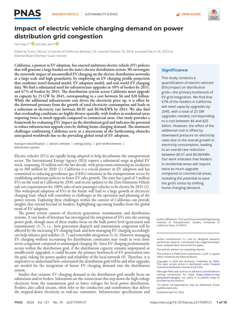 EV Charging Demand's Impact on Grid Congestion | PDF | Electric Vehicle ...
